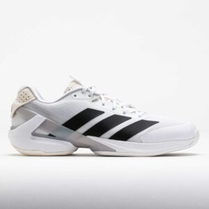 adidas Adizero Ubersonic 5 Men's Tennis Shoes White/Core Black/Silver Metallic Size 11 Width D - Medium