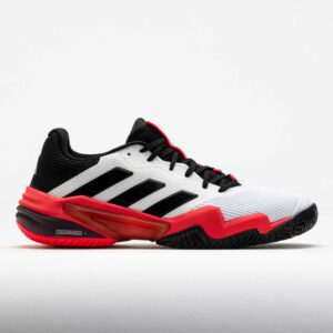 adidas Barricade 13 Men's Tennis Shoes White/Core Black/Lucid Red Size 12 Width D - Medium