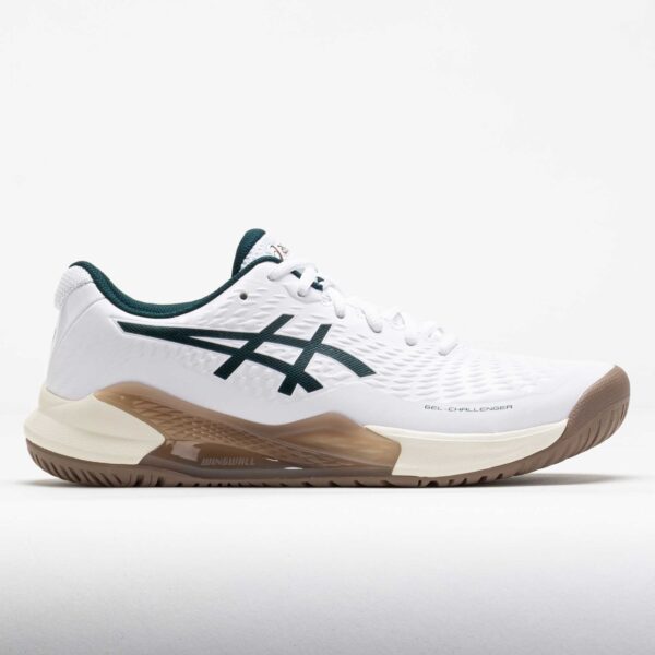 ASICS GEL-Challenger 14 Men's Tennis Shoes White/Saxon Green Size 11 Width D - Medium