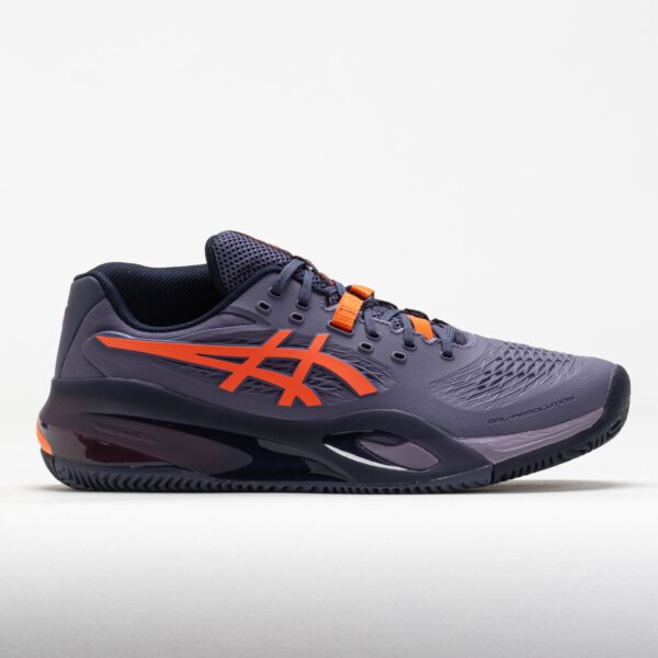 ASICS GEL-Resolution X Clay Men's Tennis Shoes Greyish Purple/Nova Orange Size 10 Width D - Medium