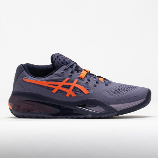 ASICS GEL-Resolution X Men's Tennis Shoes Greying Purple/Nova Orange Size 8.5 Width D - Medium