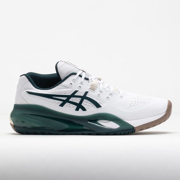 ASICS GEL-Resolution X Men's Tennis Shoes White/Saxon Green Size 8.5 Width D - Medium