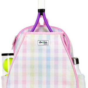 Ame & Lulu Little Love Tennis Backpack (Rainbow Gingham)