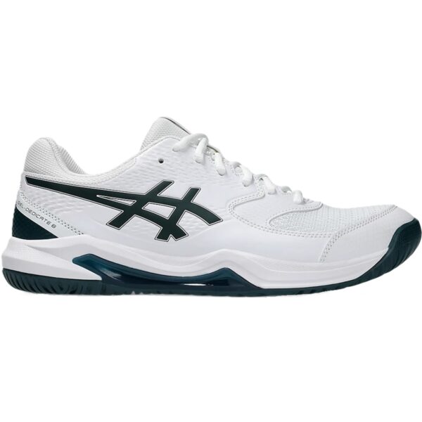 Asics Men's Gel-Dedicate 8 Tennis Shoes (White/Saxon Green)