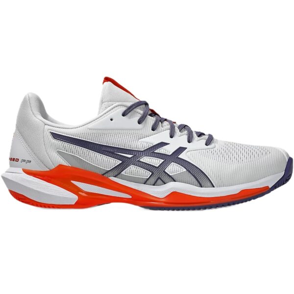 Asics Men's Solution Speed FF 3 Clay Tennis Shoes (White/Greyish Purple)