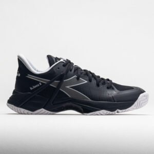 Diadora B.Icon 2 AG Men's Tennis Shoes Black/Silver/White Size 12.5 Width D - Medium