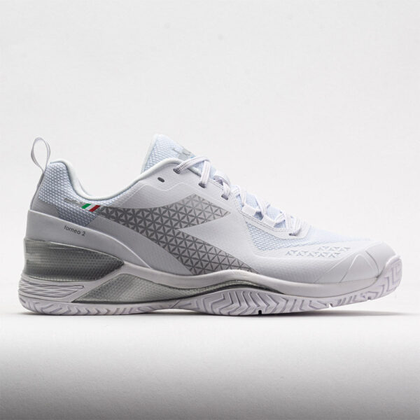 Diadora Blushield Torneo 2 AG Men's Tennis Shoes White/White/White Size 13 Width EE - Wide