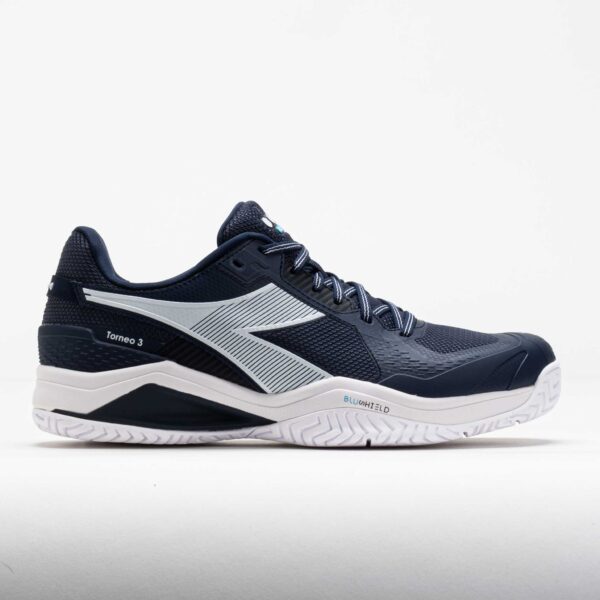 Diadora Blushield Torneo 3 AG Men's Tennis Shoes Blue Corsair/White Size 9 Width D - Medium