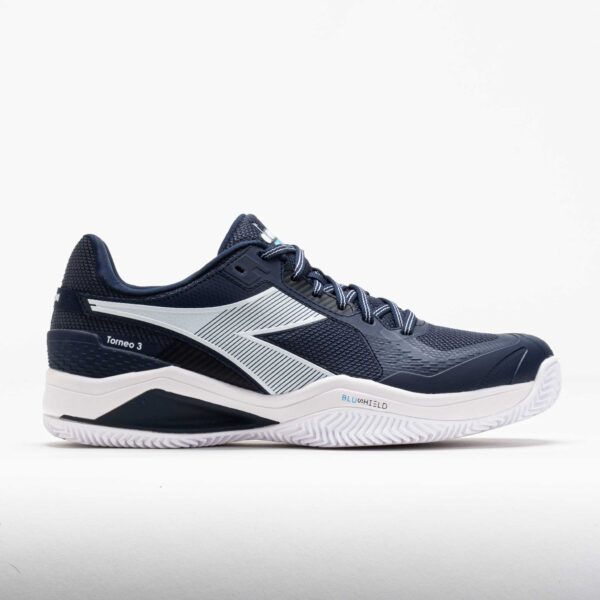 Diadora Blushield Torneo 3 Clay Men's Tennis Shoes Blue Corsair/White Size 9 Width D - Medium