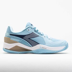 Diadora Blushield Torneo 3 Clay Women's Tennis Shoes Corydalis Blue/Black Iris Size 10 Width B - Medium