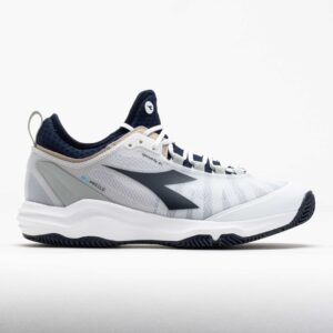 Diadora Speed Blushield Fly 4+ Clay Men's Tennis Shoes White/Blue Corsair Size 13 Width D - Medium
