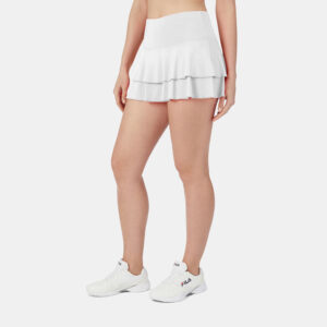 Fila Essentials Tiered Ruffle Skirt Women's Tennis Apparel White, Size Medium