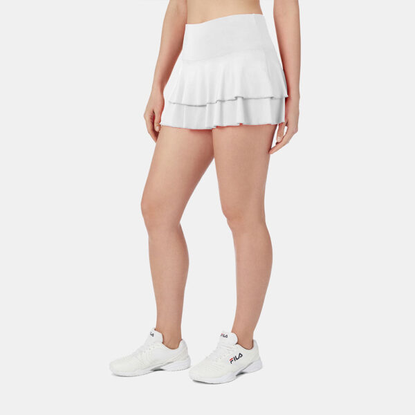 Fila Essentials Tiered Ruffle Skirt Women's Tennis Apparel White, Size Medium