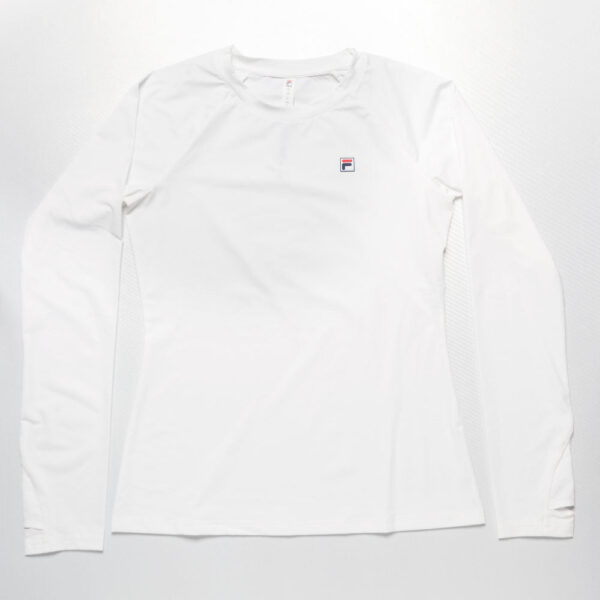 Fila Essentials UV Blocker Long Sleeve Women's Tennis Apparel White, Size Large