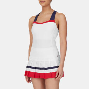 Fila Heritage Essentials Racerback Tank Women's Tennis Apparel White/Crimson/Fila Navy, Size Large