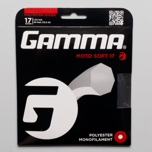 Gamma Moto Soft 17 1.24 Tennis String Packages Charcoal, Size String Package