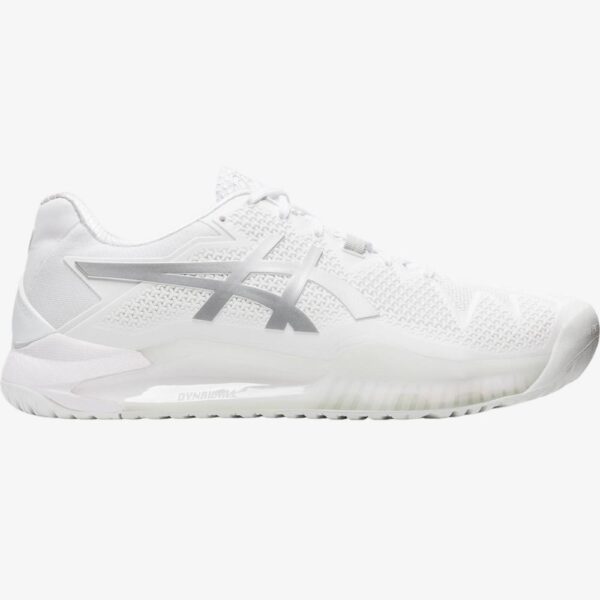 Gel-Resolution 9 Women's Tennis Shoe, White/Silver, 6 M - Asics