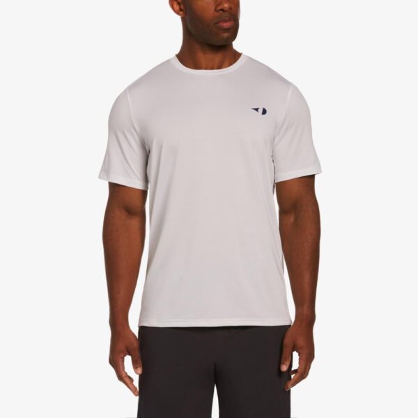 Grand Slam Pin Hole Mesh Men's Crew Neck Tee Shirt, White, XL