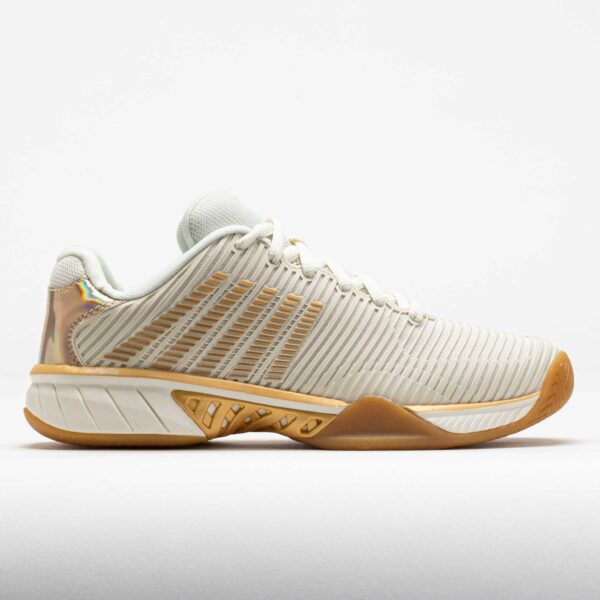 K-Swiss Hypercourt Express 2 Women's Tennis Shoes Lucky in Love Bone/Bare/Gold Size 6 Width B - Medium