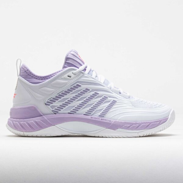 K-Swiss Hypercourt Supreme 2 Women's Tennis Shoes White/Orchid Petal/Neon Blaze Size 10 Width B - Medium