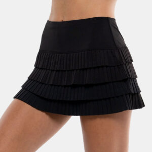 Lucky in Love Mon Amie Skirt Women's Tennis Apparel Black, Size Large