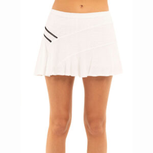 Lucky in Love The Whites Mesh Love Skirt Women's Tennis Apparel White/Black, Size Large