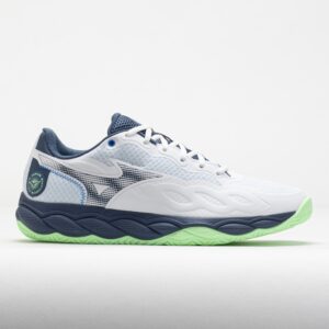 Mizuno Wave Enforce Court AC Men's Tennis Shoes White/Vintage Indigo Size 11.5 Width D - Medium