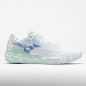 Mizuno Wave Enforce Court AC Women's Tennis Shoes White/Frontier Blue Size 10 Width B - Medium