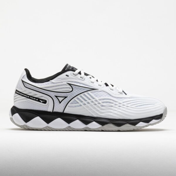 Mizuno Wave Enforce Tour 2 AC Men's Tennis Shoes White/Black Size 11 Width D - Medium