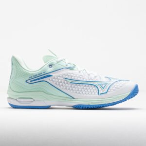 Mizuno Wave Exceed Tour 6 AC Women's Tennis Shoes White/Frontier Blue Size 11 Width B - Medium