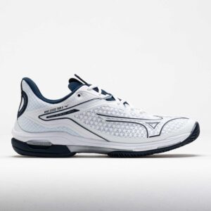 Mizuno Wave Exceed Tour 6 Clay Men's Tennis Shoes White/Dress Blues Size 13 Width D - Medium