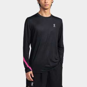 On Court Long-T Men's Tennis Apparel Black, Size Small