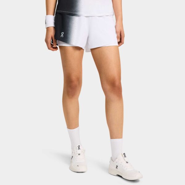 On Court Shorts Women's Tennis Apparel Black/White, Size Large