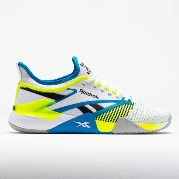 Reebok Nano Court Men's Tennis Shoes White/Digital Lime/Aqua Size 9.5 Width D - Medium