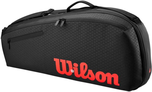 Wilson Clash v3 Super Tour 3pk Tennis Racquet Bag (Black/Infrared)