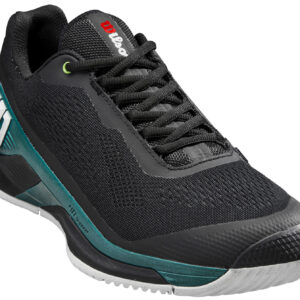 Wilson Women's Rush Pro 4.0 BLA Tennis Shoes (Black/Black/Deep Teal)